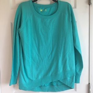 Xersion blue cross hem pullover sweatshirt